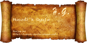 Huszák Gyula névjegykártya